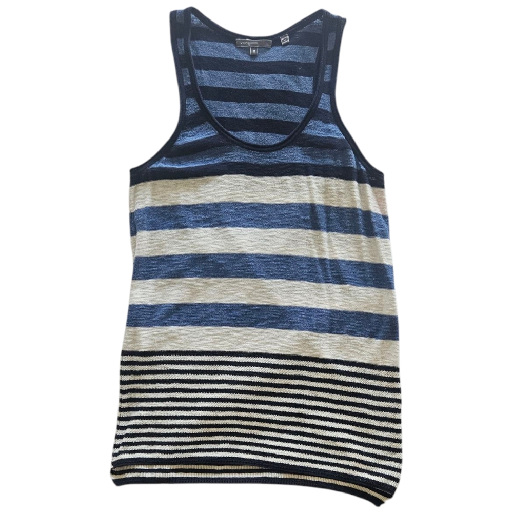 Striped Blue and White Tank Top